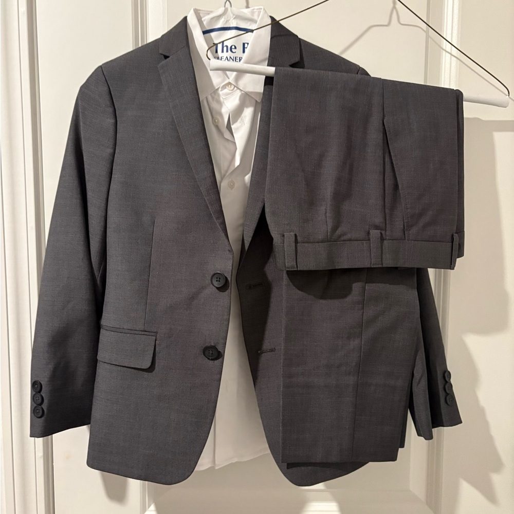 Boy’s Gray Three Piece Suit Blazer